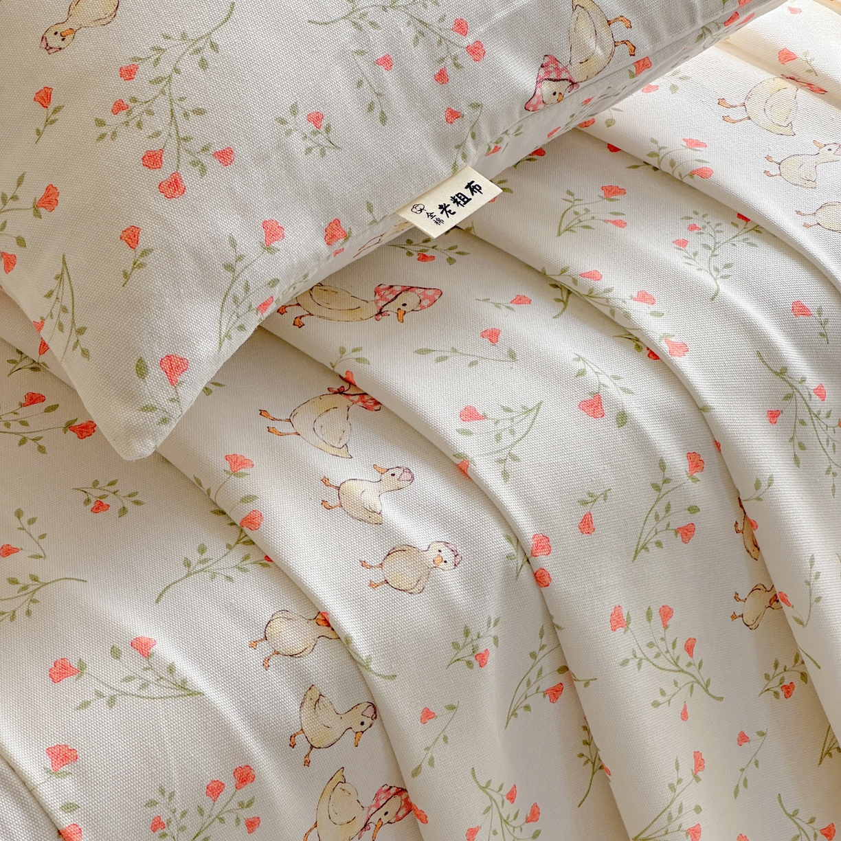 91家纺网 家纺一手货源 找家纺 莱登卡奴 2026新款A类100%全棉纯棉老粗布单床单系列 丫丫