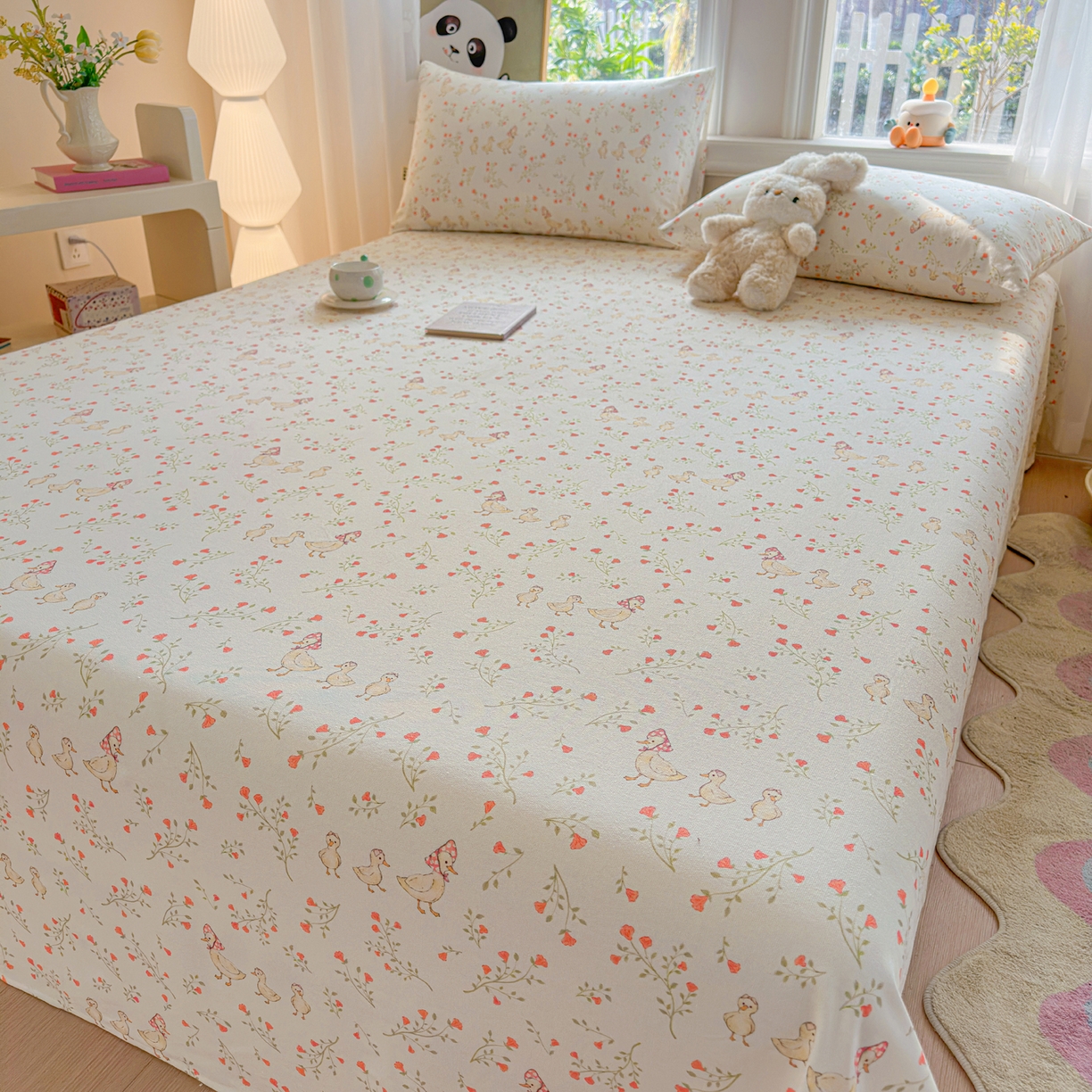 91家纺网 家纺一手货源 找家纺 莱登卡奴 2026新款A类100%全棉纯棉老粗布单床单系列 丫丫