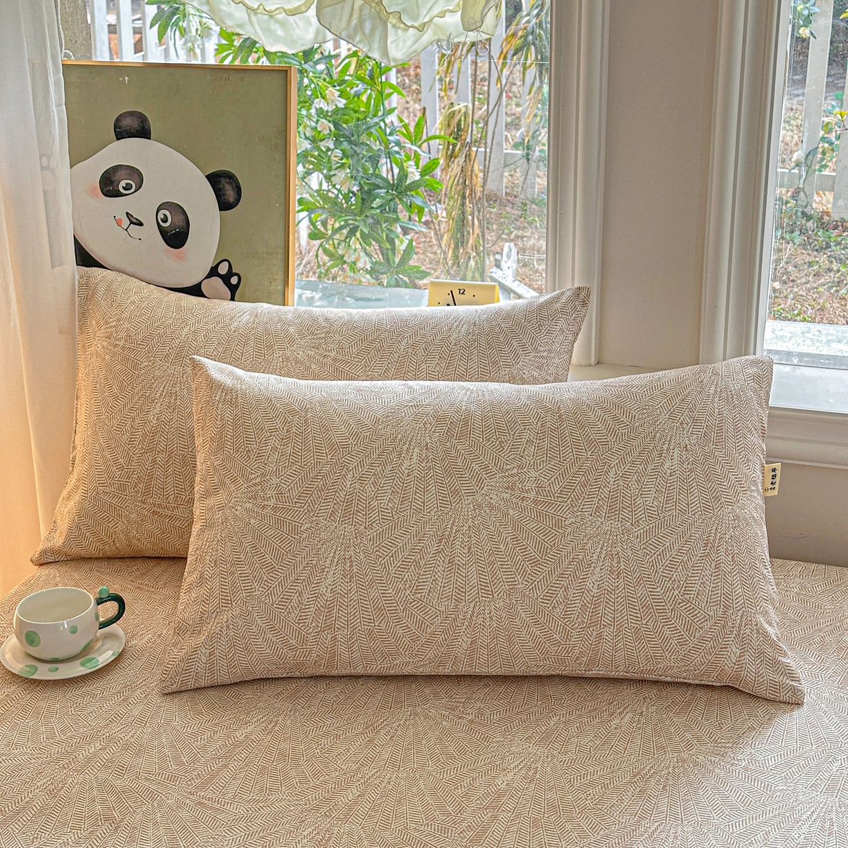 91家纺网 家纺一手货源 找家纺 莱登卡奴 2026新款A类100%全棉纯棉老粗布单床单系列 云初