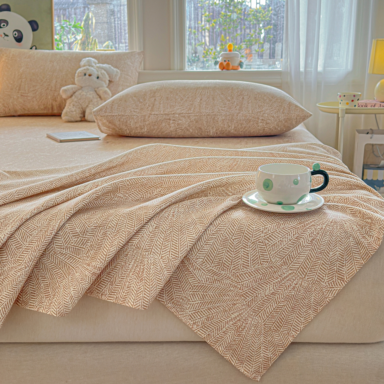 91家纺网 家纺一手货源 找家纺 莱登卡奴 2026新款A类100%全棉纯棉老粗布单床单系列 云初