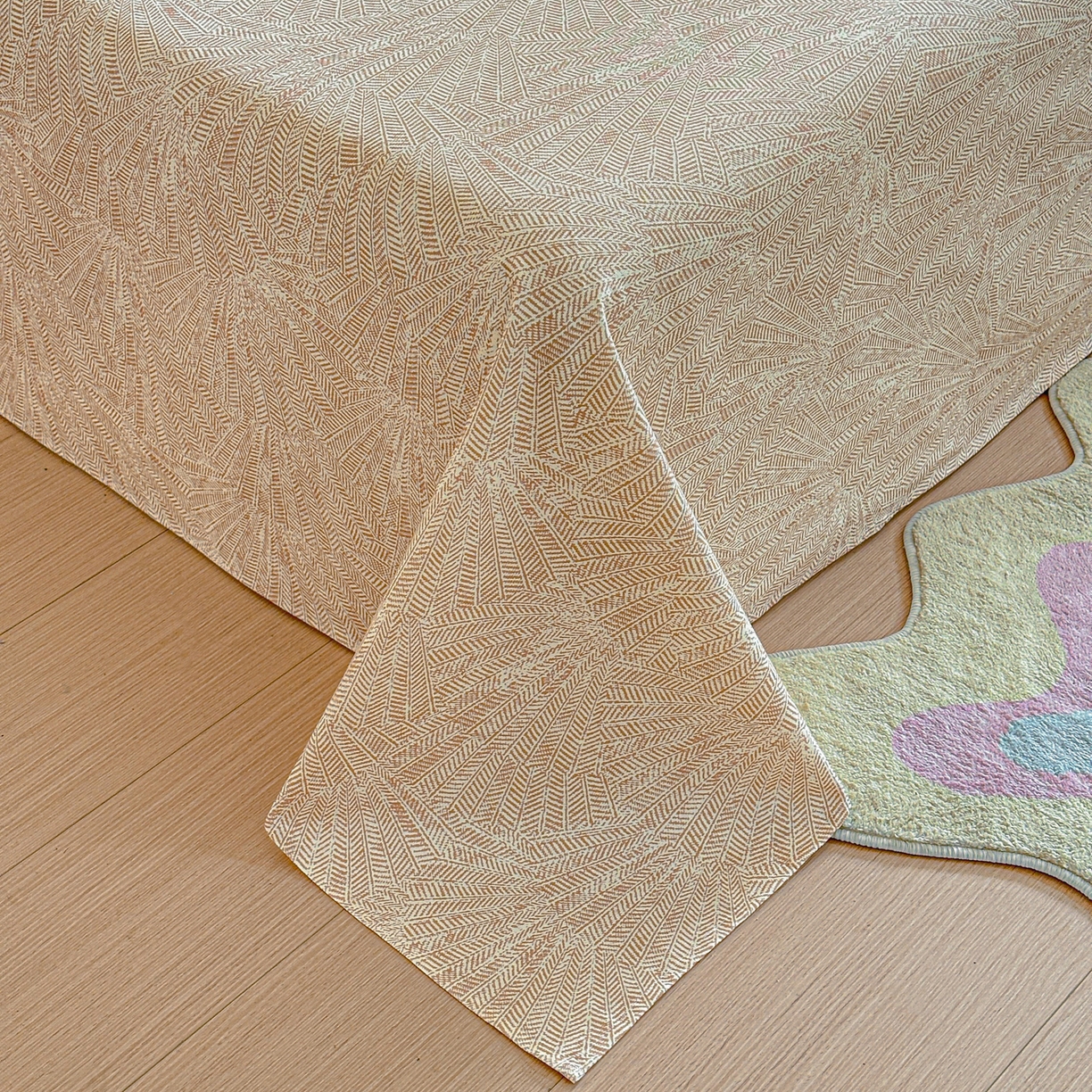 91家纺网 家纺一手货源 找家纺 莱登卡奴 2026新款A类100%全棉纯棉老粗布单床单系列 云初