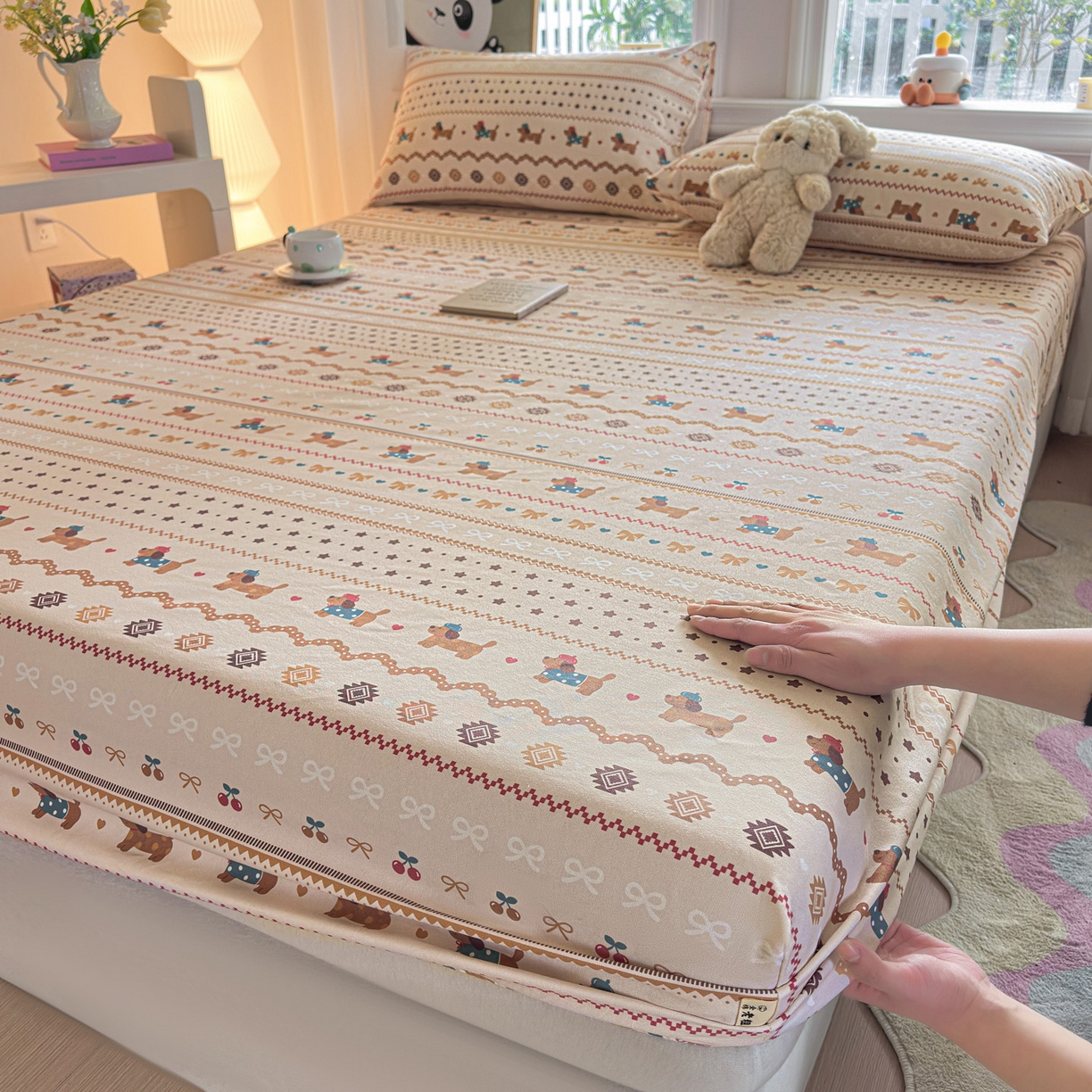 91家纺网 家纺一手货源 找家纺 （总）莱登卡奴 2026新款A类100%全棉纯棉老粗布单床笠系列