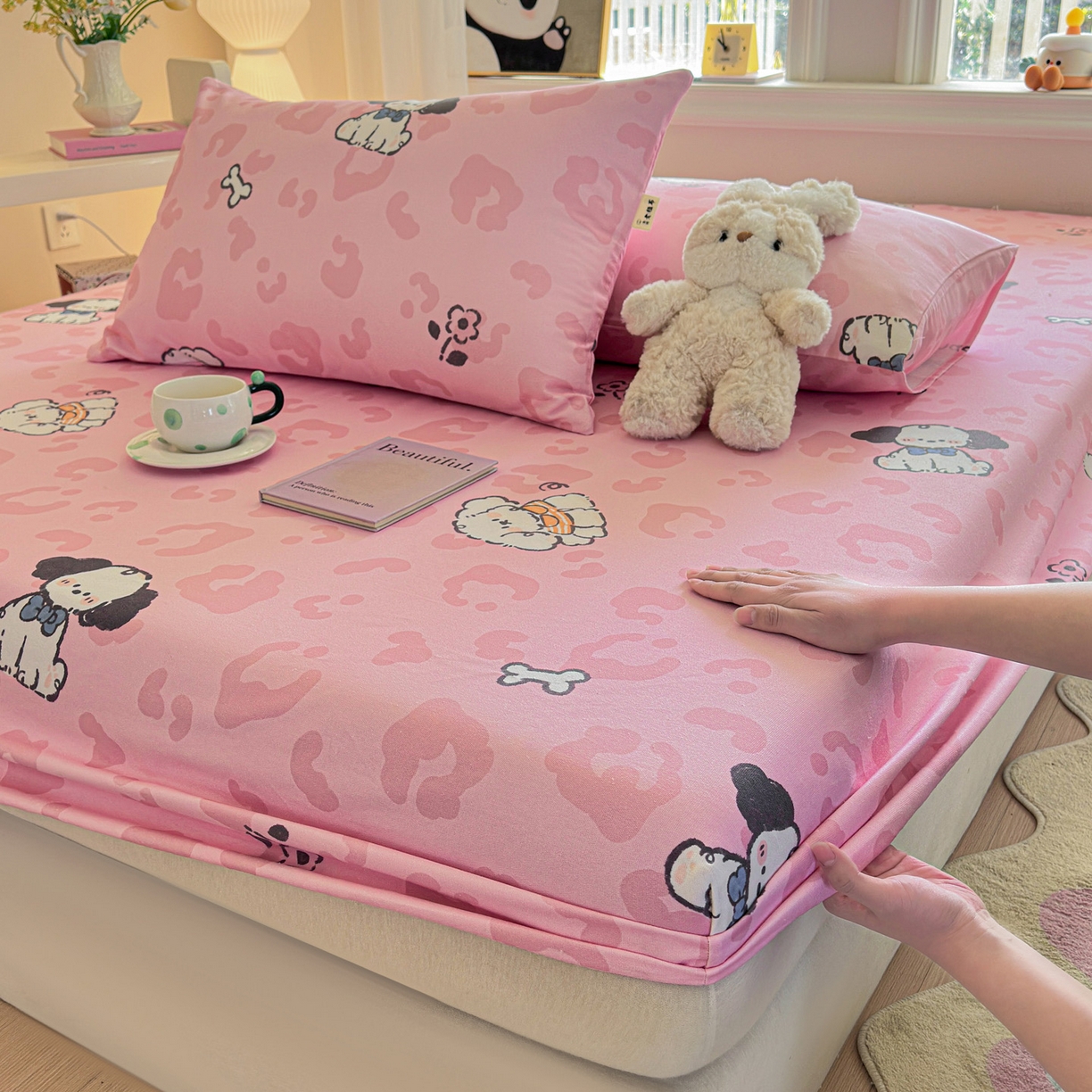 91家纺网 家纺一手货源 找家纺 莱登卡奴 2026新款A类100%全棉纯棉老粗布单床笠系列 艾伦