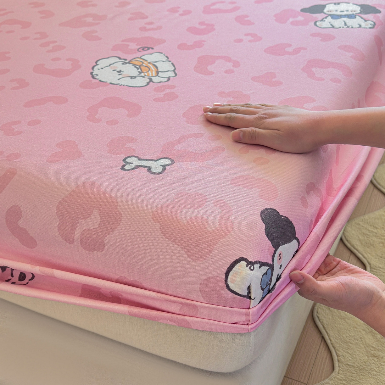 91家纺网 家纺一手货源 找家纺 莱登卡奴 2026新款A类100%全棉纯棉老粗布单床笠系列 艾伦