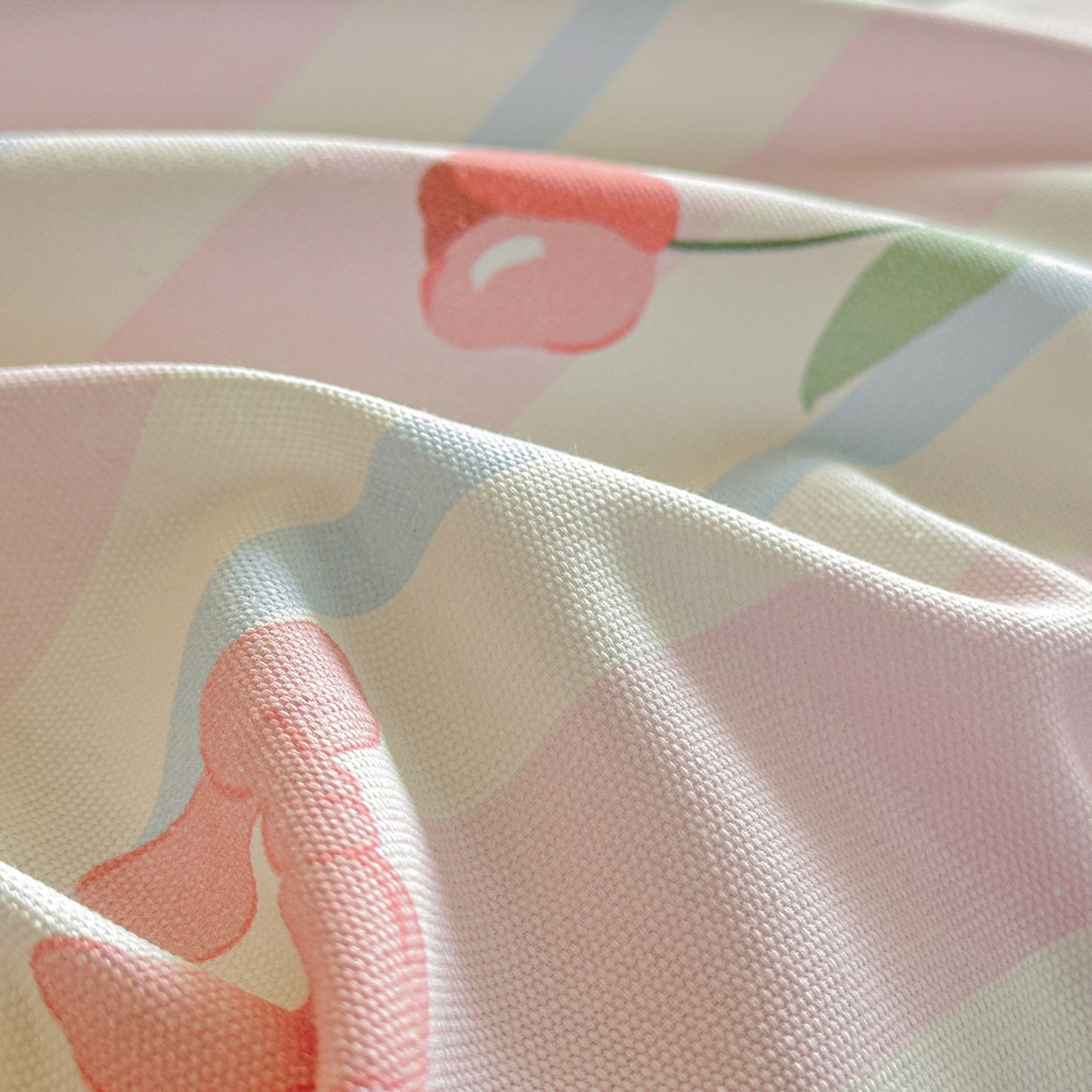 91家纺网 家纺一手货源 找家纺 莱登卡奴 2026新款A类100%全棉纯棉老粗布单床笠系列 冰淇淋