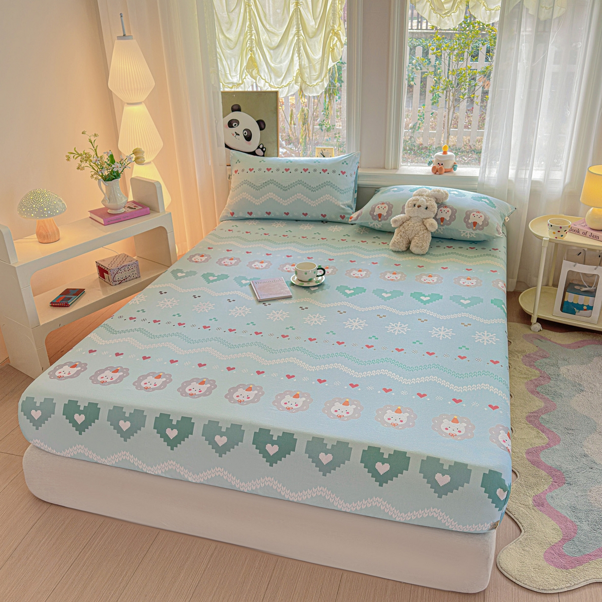 91家纺网 家纺一手货源 找家纺 莱登卡奴 2026新款A类100%全棉纯棉老粗布单床笠系列 奶酪