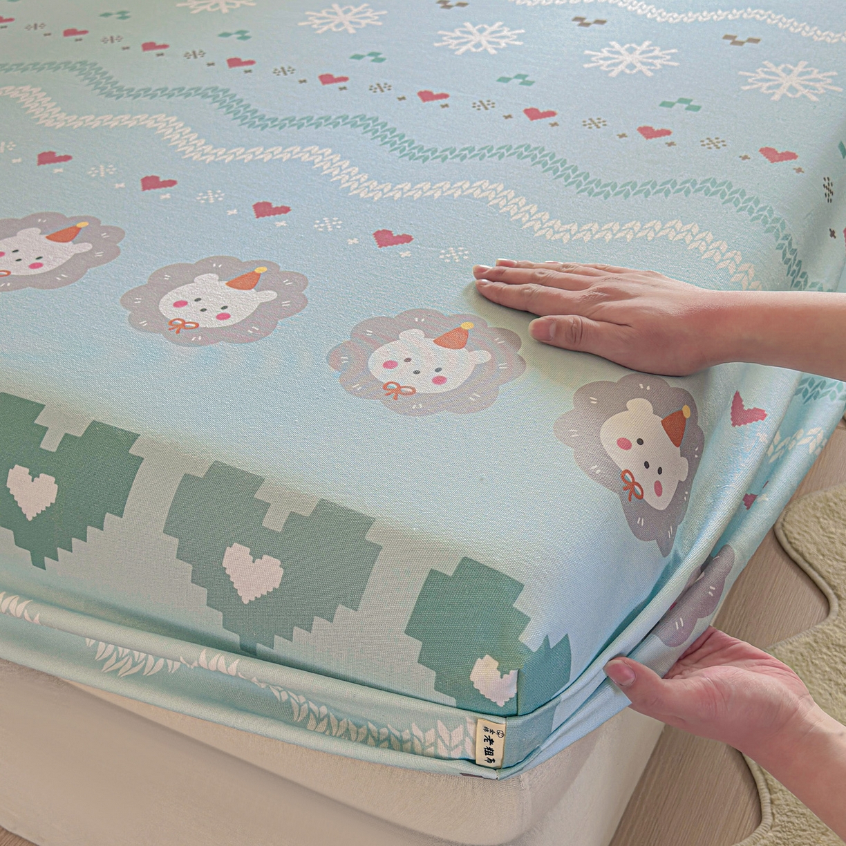 91家纺网 家纺一手货源 找家纺 莱登卡奴 2026新款A类100%全棉纯棉老粗布单床笠系列 奶酪