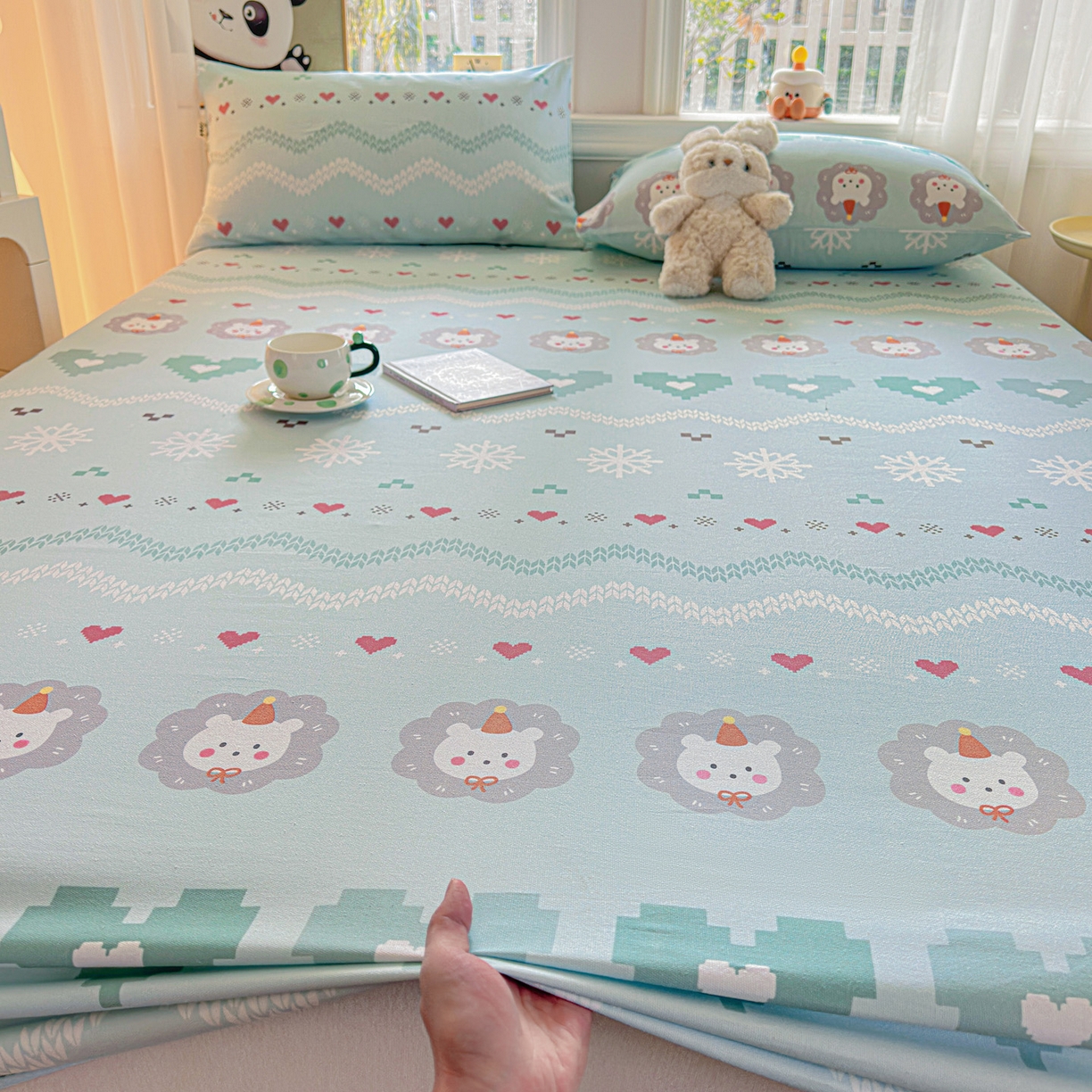 91家纺网 家纺一手货源 找家纺 莱登卡奴 2026新款A类100%全棉纯棉老粗布单床笠系列 奶酪