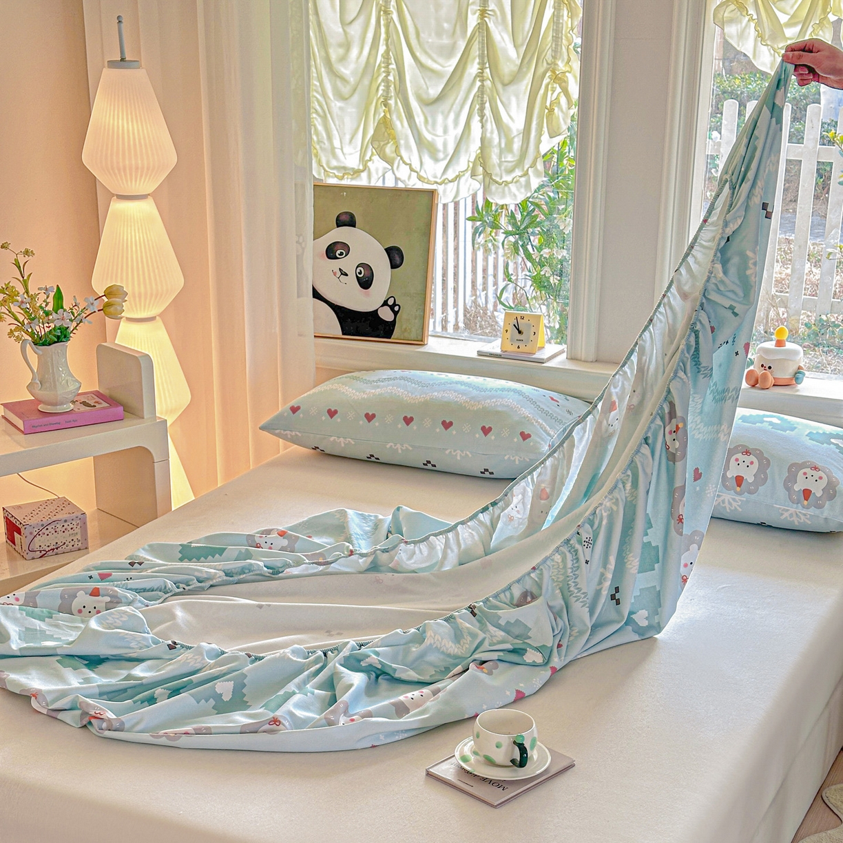 91家纺网 家纺一手货源 找家纺 莱登卡奴 2026新款A类100%全棉纯棉老粗布单床笠系列 奶酪