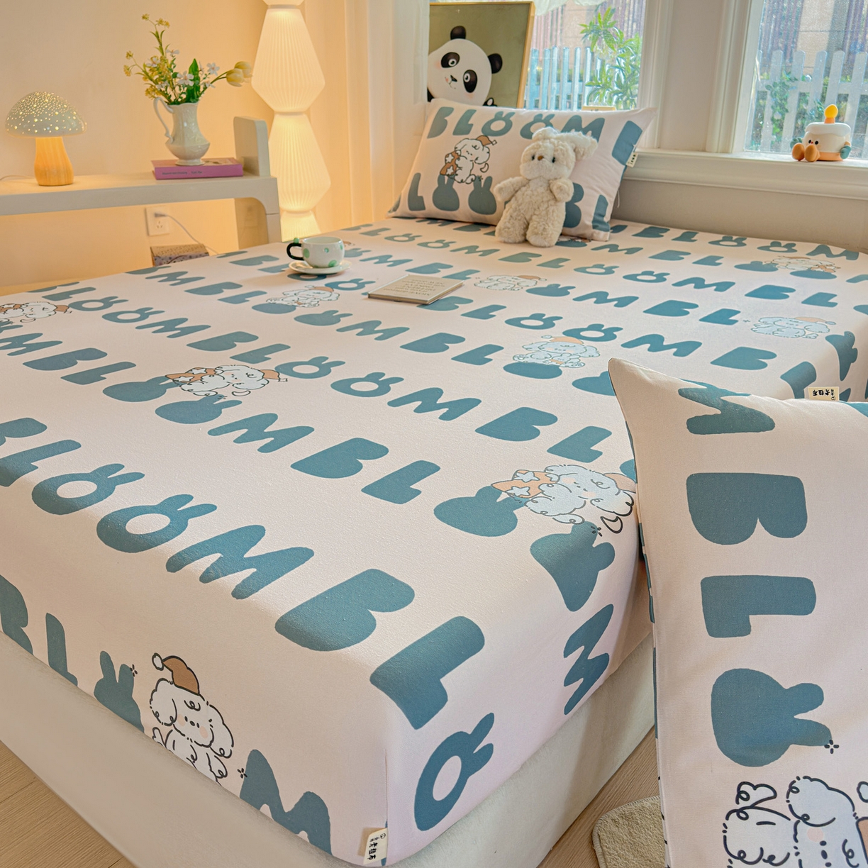 91家纺网 家纺一手货源 找家纺 莱登卡奴 2026新款A类100%全棉纯棉老粗布单床笠系列 泡芙兰