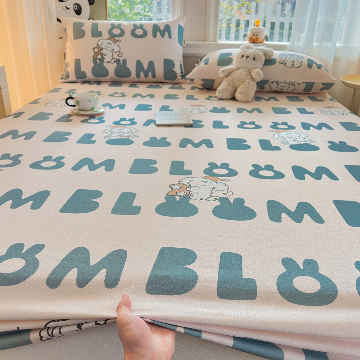 91家纺网 家纺一手货源 找家纺 莱登卡奴 2026新款A类100%全棉纯棉老粗布单床笠系列 泡芙兰