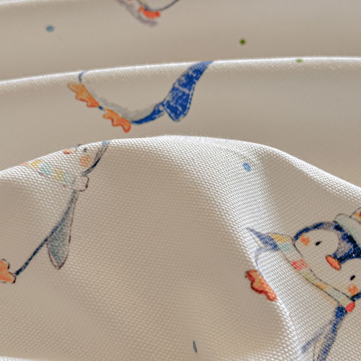 91家纺网 家纺一手货源 找家纺 莱登卡奴 2026新款A类100%全棉纯棉老粗布单床笠系列 企鹅