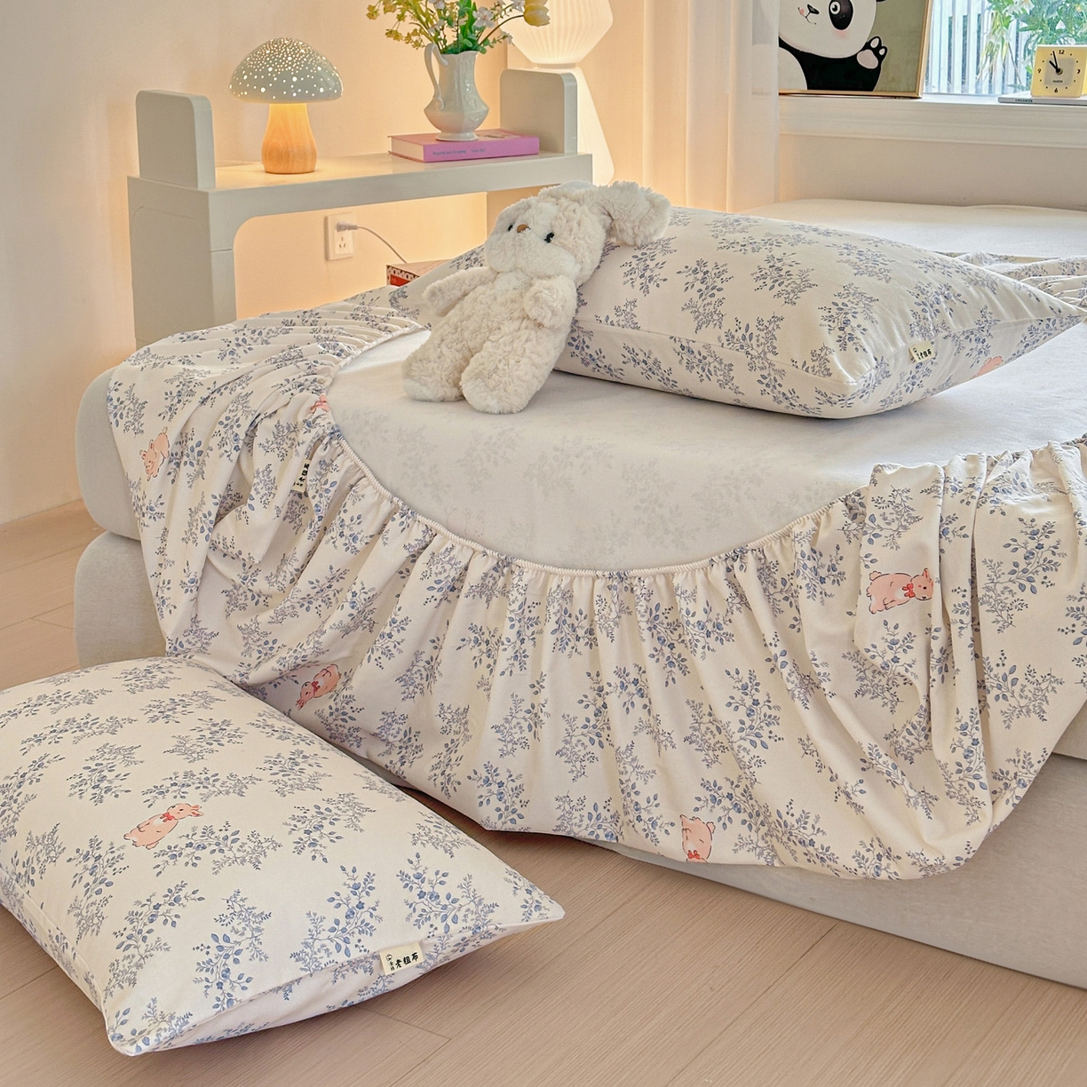 91家纺网 家纺一手货源 找家纺 莱登卡奴 2026新款A类100%全棉纯棉老粗布单床笠系列 醒春