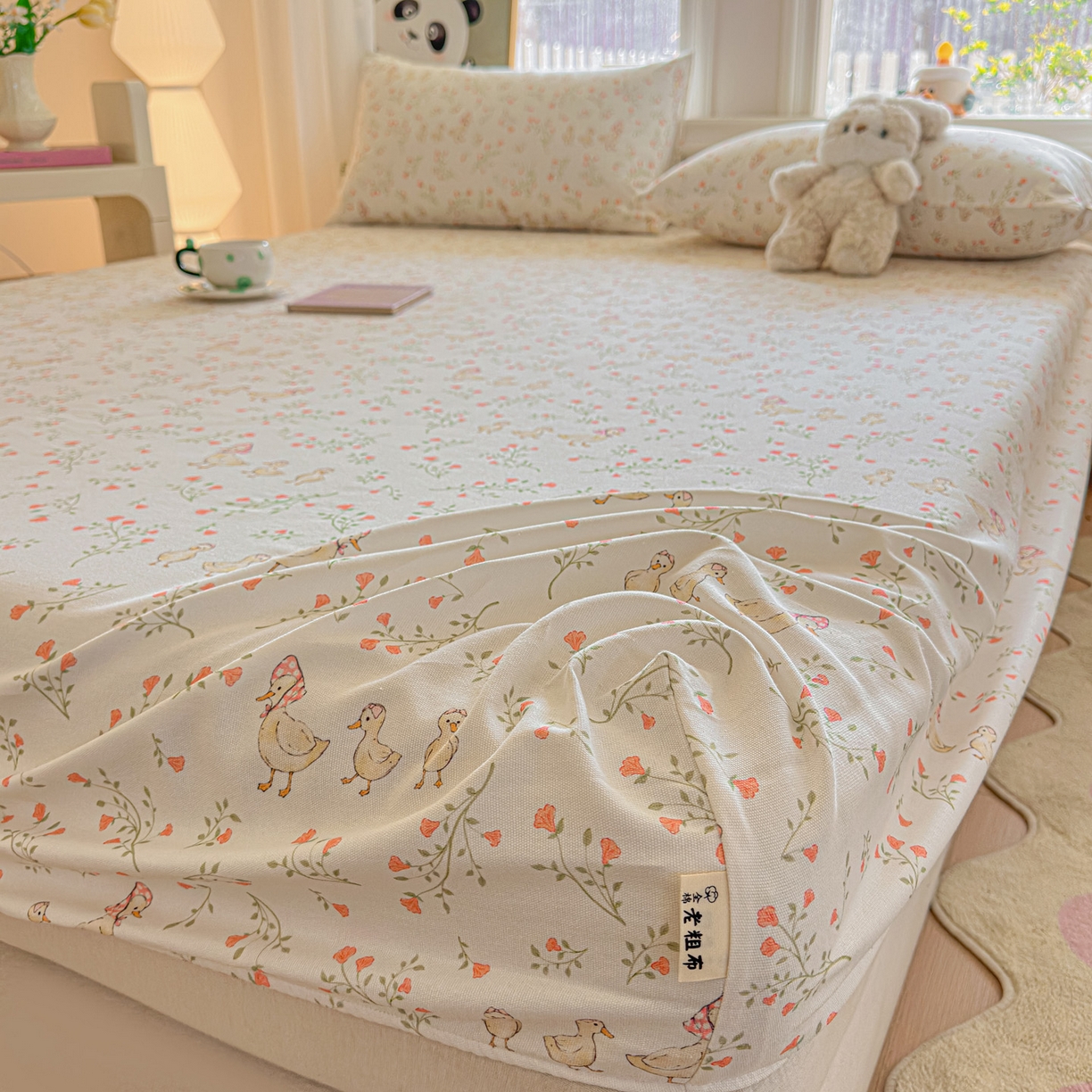 91家纺网 家纺一手货源 找家纺 莱登卡奴 2026新款A类100%全棉纯棉老粗布单床笠系列 丫丫