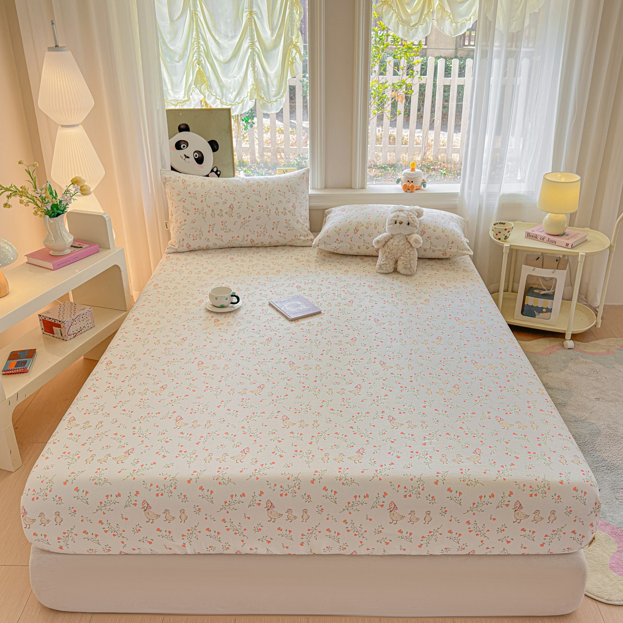 91家纺网 家纺一手货源 找家纺 莱登卡奴 2026新款A类100%全棉纯棉老粗布单床笠系列 丫丫