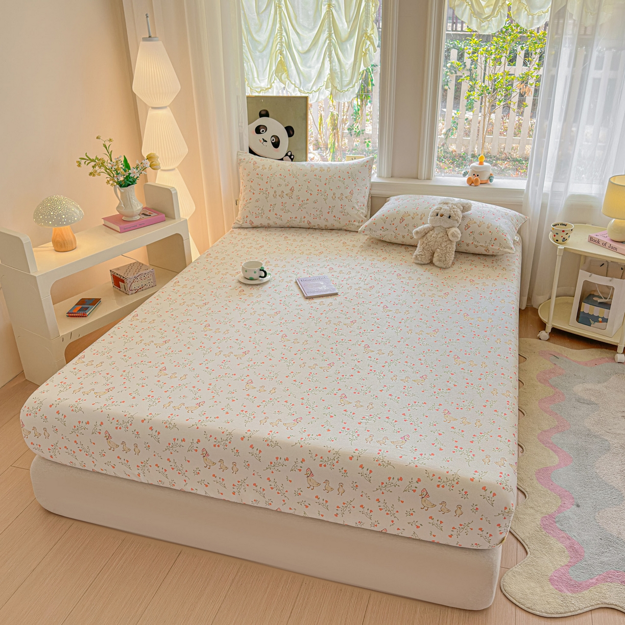 91家纺网 家纺一手货源 找家纺 莱登卡奴 2026新款A类100%全棉纯棉老粗布单床笠系列 丫丫