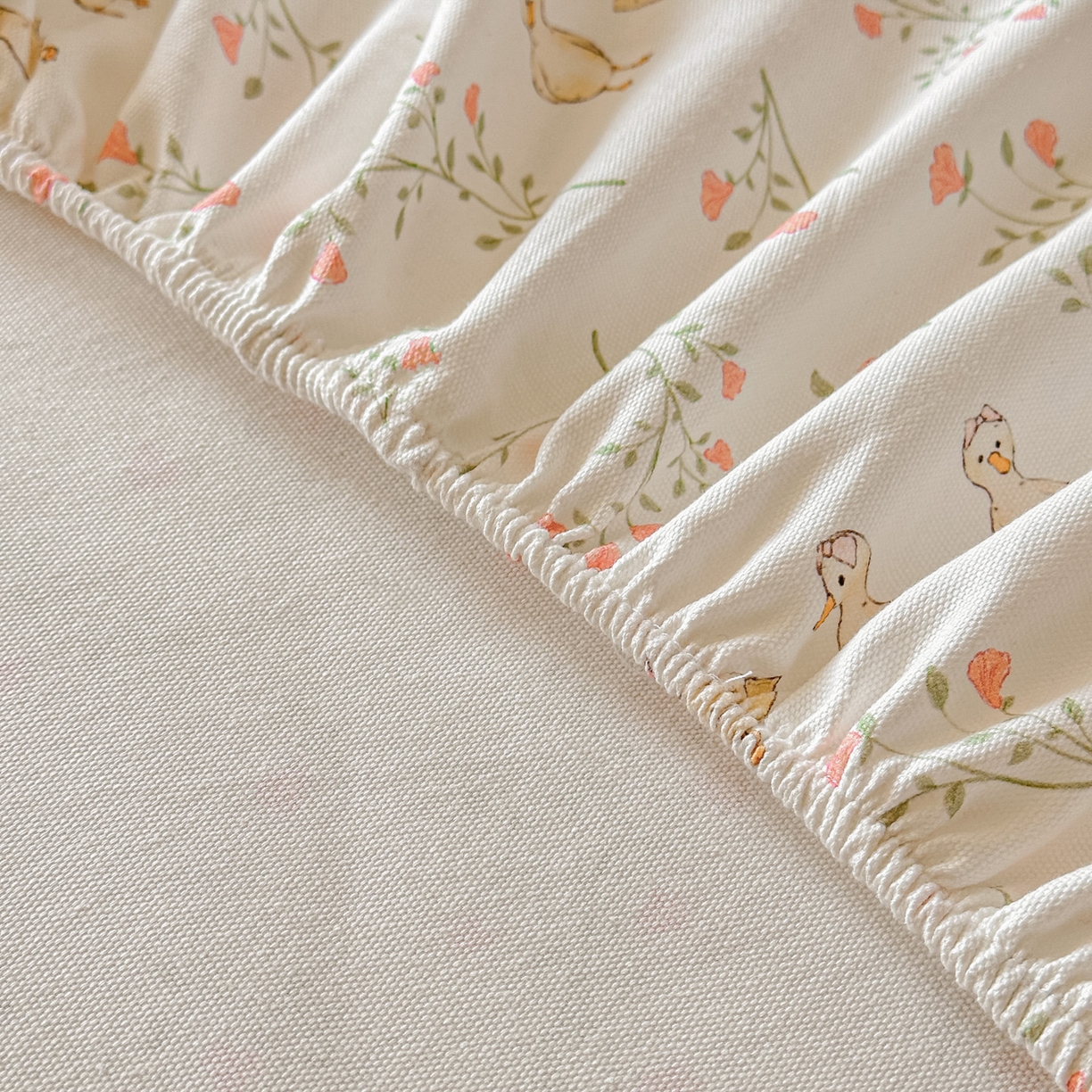 91家纺网 家纺一手货源 找家纺 莱登卡奴 2026新款A类100%全棉纯棉老粗布单床笠系列 丫丫