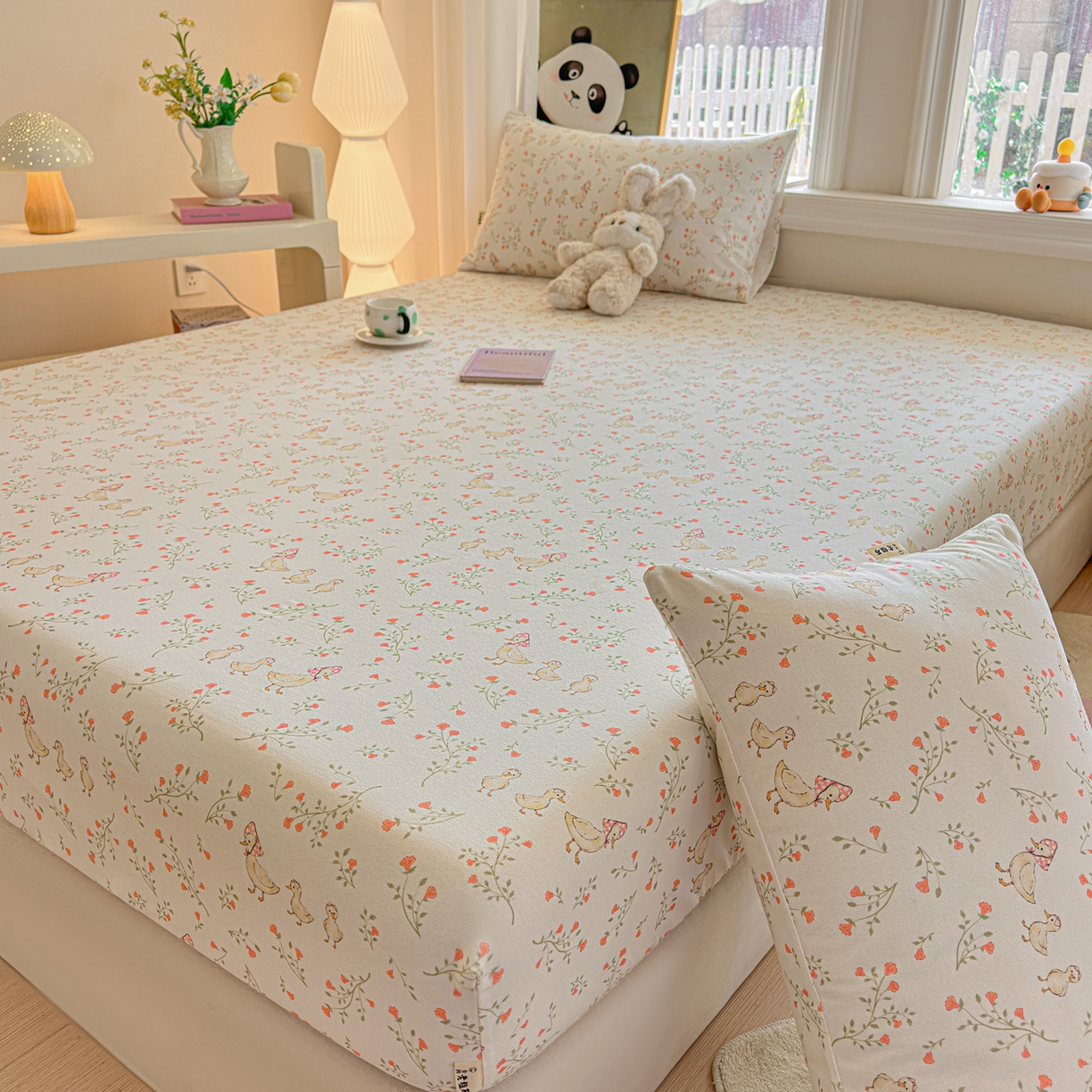 91家纺网 家纺一手货源 找家纺 莱登卡奴 2026新款A类100%全棉纯棉老粗布单床笠系列 丫丫