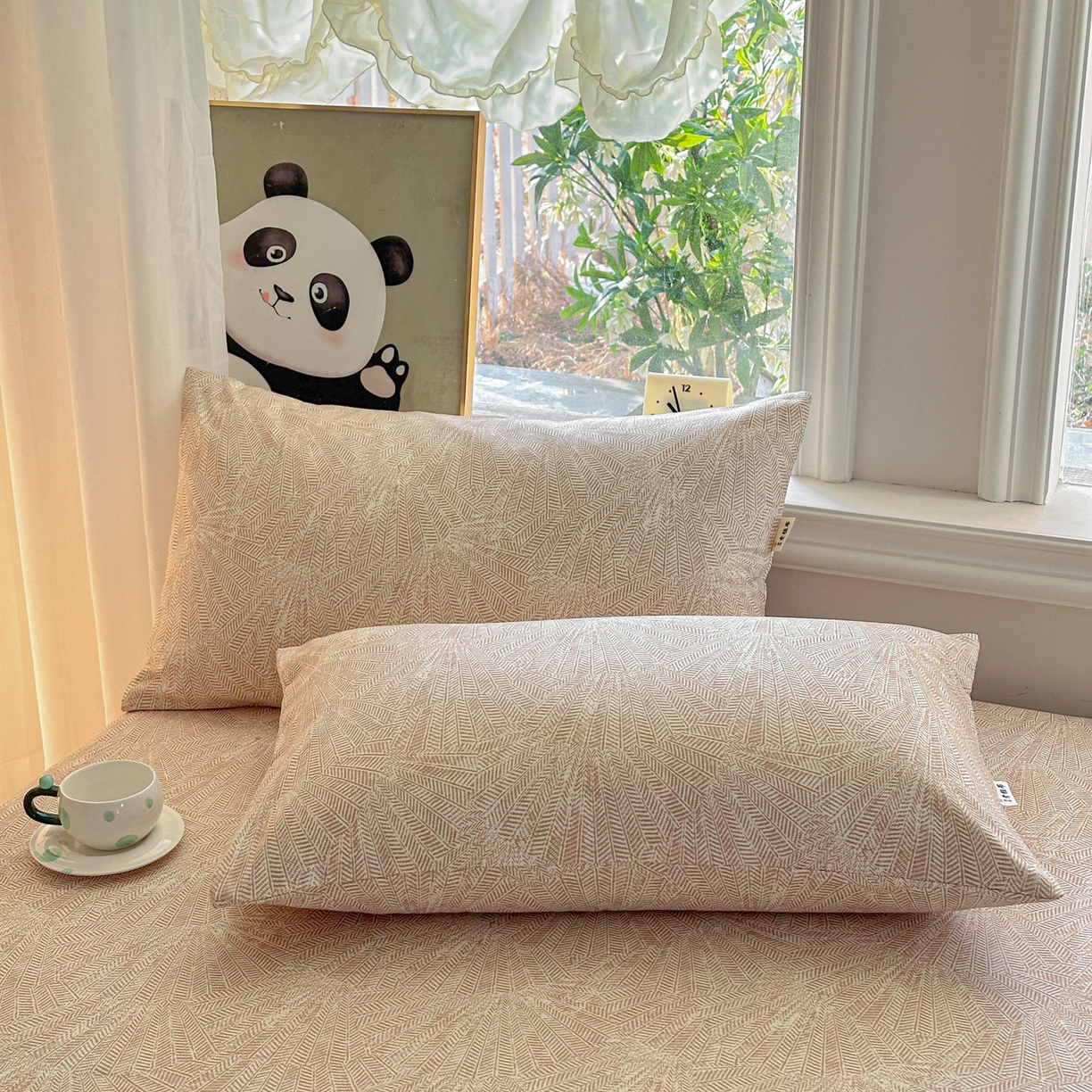 91家纺网 家纺一手货源 找家纺 莱登卡奴 2026新款A类100%全棉纯棉老粗布单床笠系列 云初