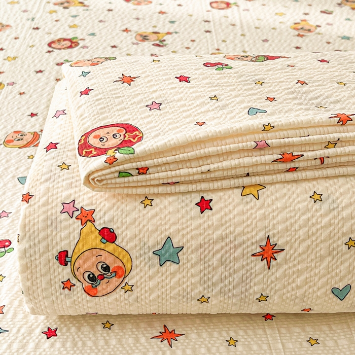 91家纺网 家纺一手货源 找家纺 （总）贝扬思家纺 2026新款高克重泡芙纱印花款单床单-软糖