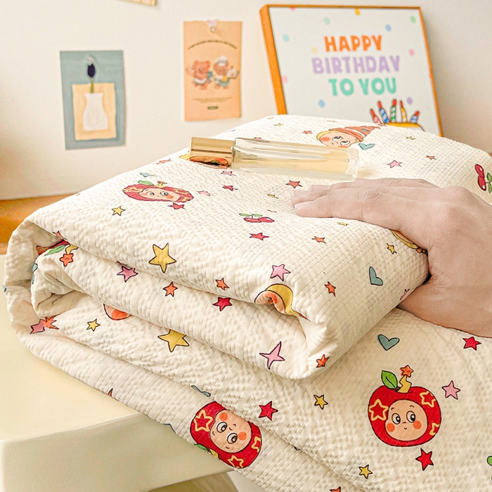 91家纺网 家纺一手货源 找家纺 （总）贝扬思家纺 2026新款高克重泡芙纱印花款单床单-软糖