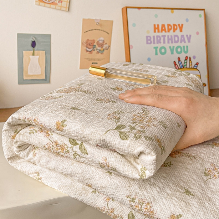 91家纺网 家纺一手货源 找家纺 （总）贝扬思家纺 2026新款高克重泡芙纱印花款单床单-软糖