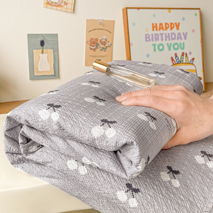 91家纺网 家纺一手货源 找家纺 （总）贝扬思家纺 2026新款高克重泡芙纱印花款单床单-软糖