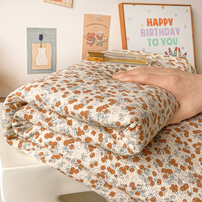 91家纺网 家纺一手货源 找家纺 （总）贝扬思家纺 2026新款高克重泡芙纱印花款单床单-软糖