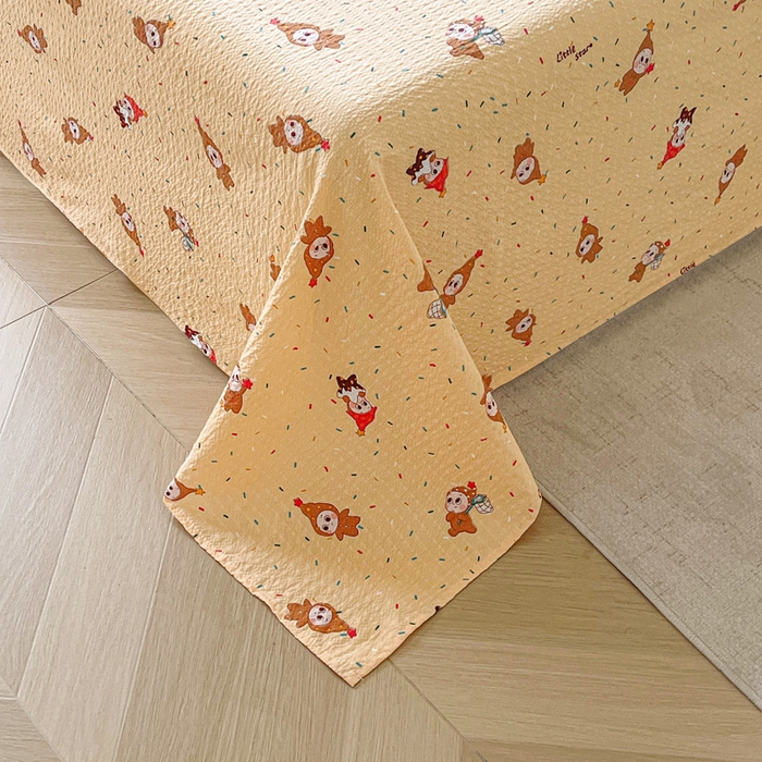 91家纺网 家纺一手货源 找家纺 贝扬思家纺 2026新款高克重泡芙纱印花款单床单-软糖 CD-软糖 星星糖豆