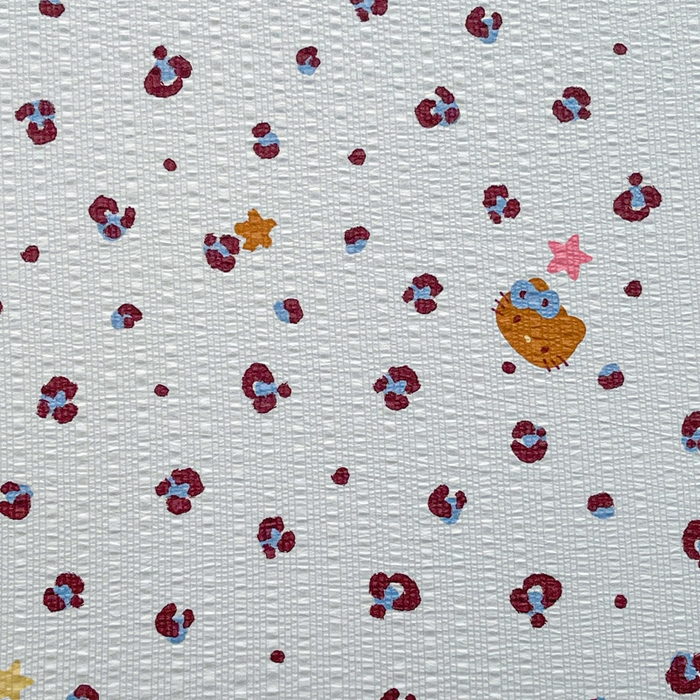 91家纺网 家纺一手货源 找家纺 贝扬思家纺 2026新款高克重泡芙纱印花款单床单-软糖 CD软糖-豹纹咪星蓝