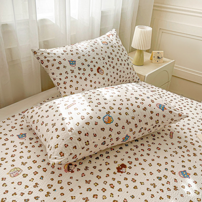 91家纺网 家纺一手货源 找家纺 贝扬思家纺 2026新款高克重泡芙纱印花款单床单-软糖 CD软糖-豹纹新新