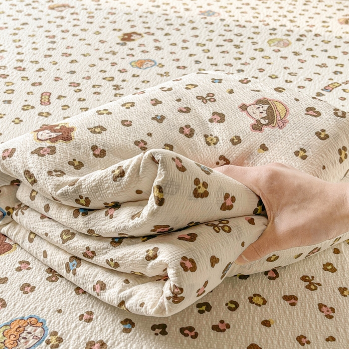 91家纺网 家纺一手货源 找家纺 贝扬思家纺 2026新款高克重泡芙纱印花款单床单-软糖 CD软糖-豹纹新新