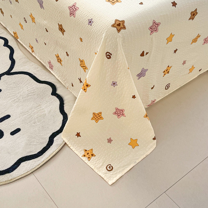 91家纺网 家纺一手货源 找家纺 贝扬思家纺 2026新款高克重泡芙纱印花款单床单-软糖 CD软糖-逢星岛