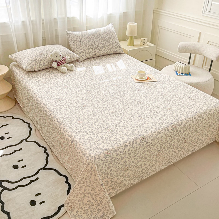 91家纺网 家纺一手货源 找家纺 贝扬思家纺 2026新款高克重泡芙纱印花款单床单-软糖 CD软糖-蕾丝花匣