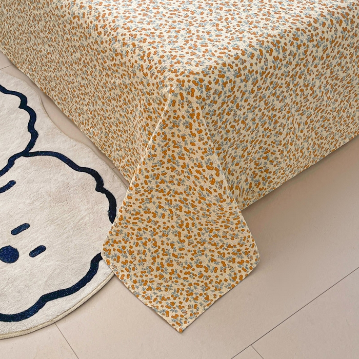 91家纺网 家纺一手货源 找家纺 贝扬思家纺 2026新款高克重泡芙纱印花款单床单-软糖 CD软糖-暖橘枝