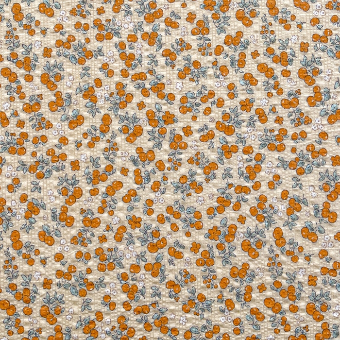 91家纺网 家纺一手货源 找家纺 贝扬思家纺 2026新款高克重泡芙纱印花款单床单-软糖 CD软糖-暖橘枝