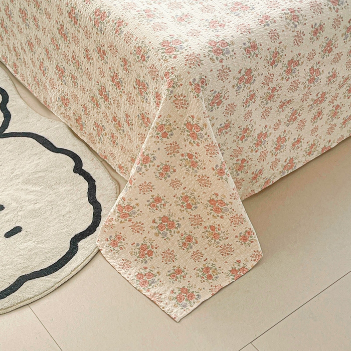 91家纺网 家纺一手货源 找家纺 贝扬思家纺 2026新款高克重泡芙纱印花款单床单-软糖 CD软糖-日光漫游