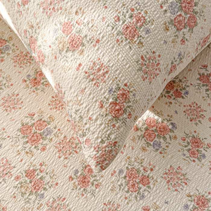 91家纺网 家纺一手货源 找家纺 贝扬思家纺 2026新款高克重泡芙纱印花款单床单-软糖 CD软糖-日光漫游