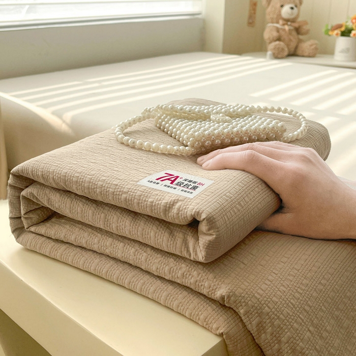 91家纺网 家纺一手货源 找家纺 （总）贝扬思家纺 2026新款高品质A类泡芙纱纯色单床单床单单件