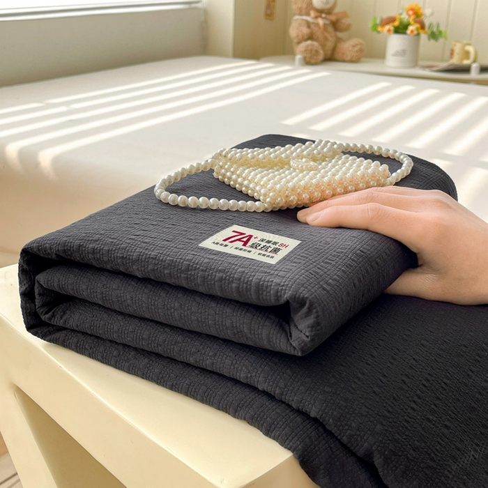 91家纺网 家纺一手货源 找家纺 （总）贝扬思家纺 2026新款高品质A类泡芙纱纯色单床单床单单件