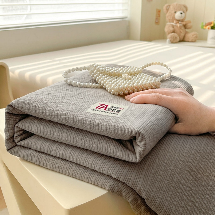 贝扬思家纺 2026新款高品质A类泡芙纱纯色单床单床单单件 CD-浅灰