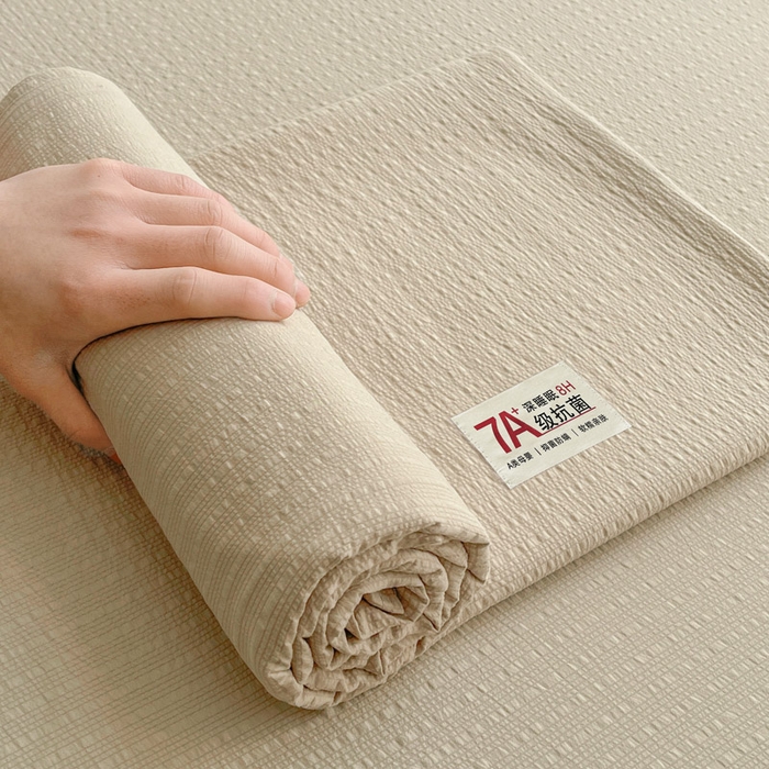 91家纺网 家纺一手货源 找家纺 贝扬思家纺 2026新款高品质A类泡芙纱纯色单床单床单单件 CD-卡其