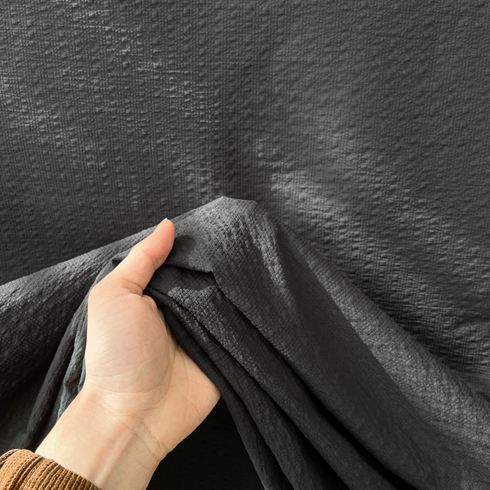 91家纺网 家纺一手货源 找家纺 贝扬思家纺 2026新款高品质A类泡芙纱纯色单床单床单单件 CD-黑色