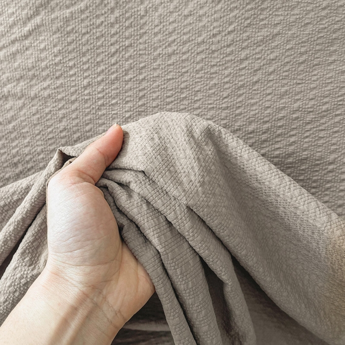 91家纺网 家纺一手货源 找家纺 贝扬思家纺 2026新款高品质A类泡芙纱纯色单床单床单单件 CD-浅灰