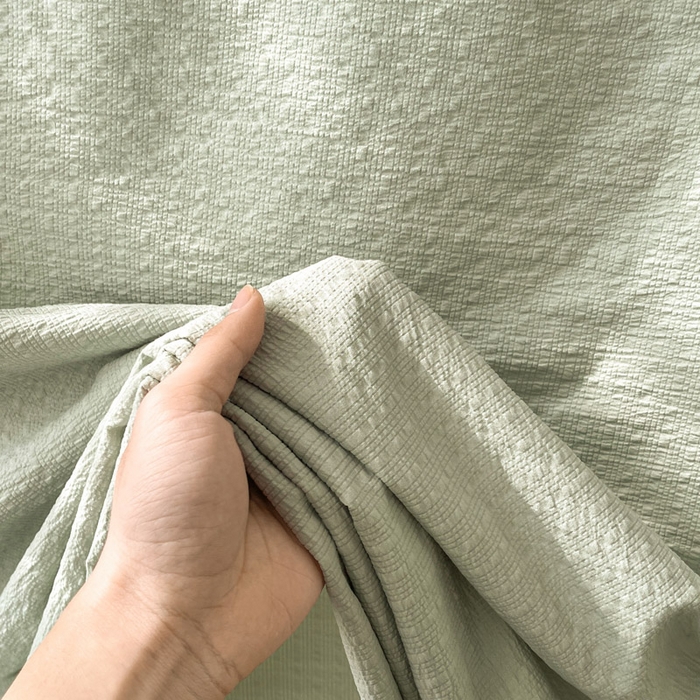 91家纺网 家纺一手货源 找家纺 贝扬思家纺 2026新款高品质A类泡芙纱纯色单床单床单单件 CD-绿色