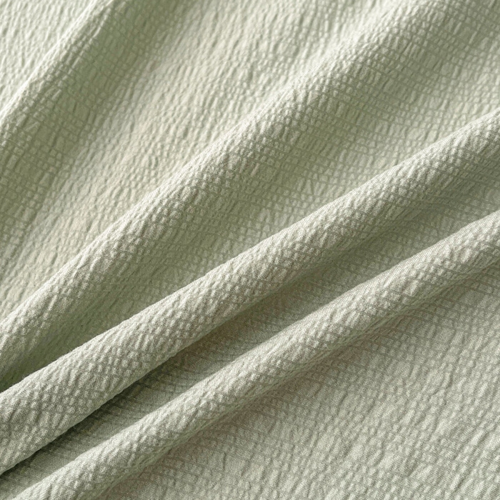 91家纺网 家纺一手货源 找家纺 贝扬思家纺 2026新款高品质A类泡芙纱纯色单床单床单单件 CD-绿色