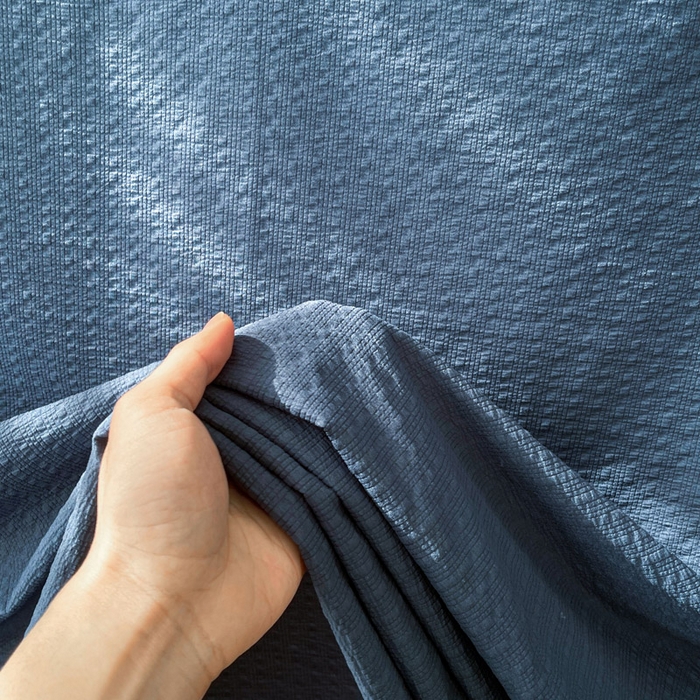 91家纺网 家纺一手货源 找家纺 贝扬思家纺 2026新款高品质A类泡芙纱纯色单床单床单单件 CD-深蓝