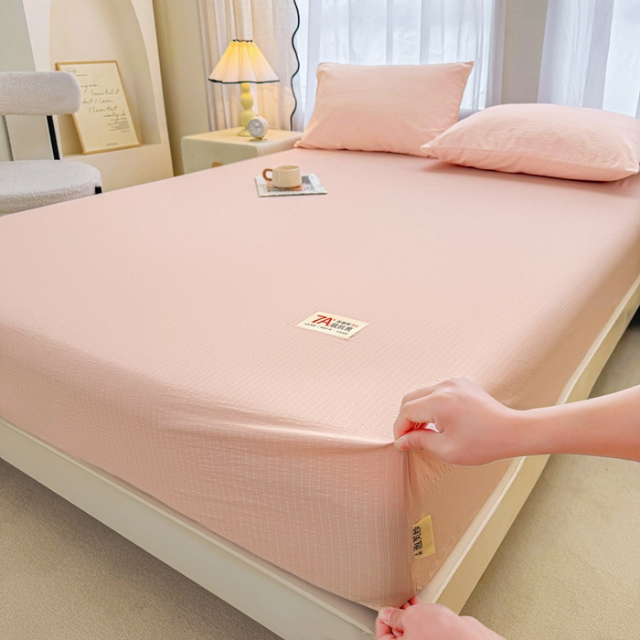 贝扬思家纺 2026新款高品质A类泡芙纱纯色单床笠系列-110g CL-粉色