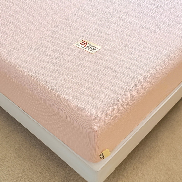 91家纺网 家纺一手货源 找家纺 贝扬思家纺 2026新款高品质A类泡芙纱纯色单床笠系列-110g CL-粉色