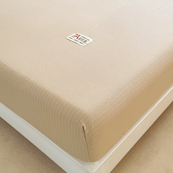 91家纺网 家纺一手货源 找家纺 贝扬思家纺 2026新款高品质A类泡芙纱纯色单床笠系列-110g CL-卡其